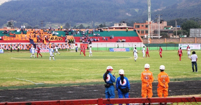 anotó su único gol con Lanceros Boyacá contra Club El Cóndor.