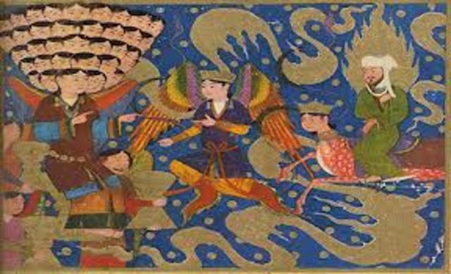 המלאך גבריאל מתגלה למוחמד