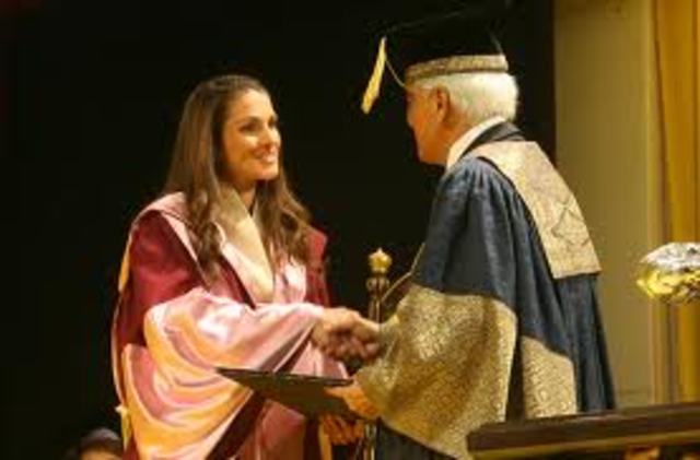 Queen Rania was awarded an Honorary Doctor of Laws (LLD) degree