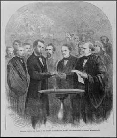 Abe Lincoln takes office