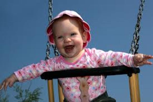 Grandma Pushing me on Swing