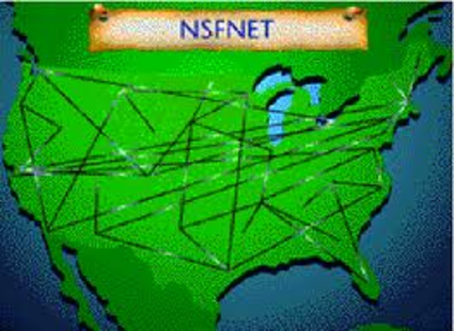 NSFNET actualizado a 45 Mbit/s (T3)