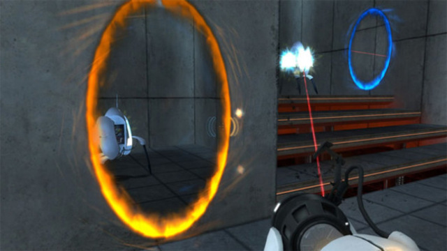Portal. El juego básicamente consiste en solucionar una serie de puzzles mediante el uso de una pistola especial que lanza portales de entrada y salida. Valve Corporation lanzó el videojuego para computadores personales. Posteriormente le seguirían edicio