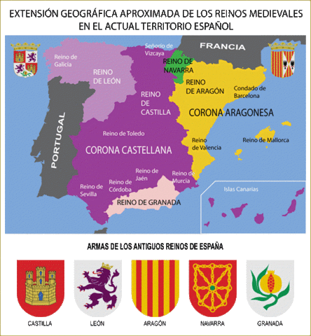 Union de Reino de Aragon y condados Catalanes y forman Coroa  de Aragon