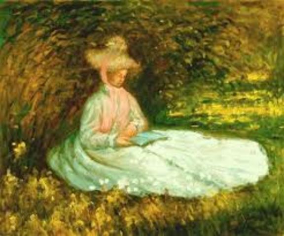 Painted "Camille Reading"