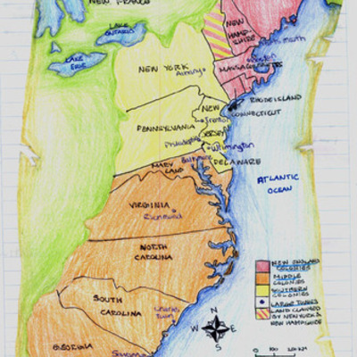 Timeline: thirteen colonies