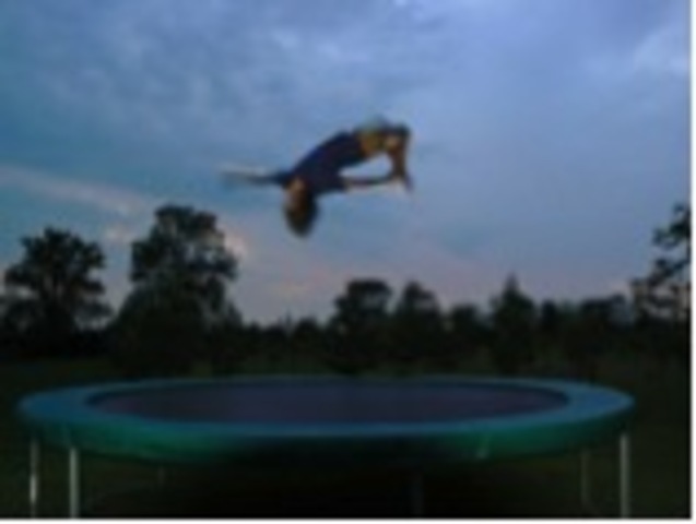 first backflip on the trampoline