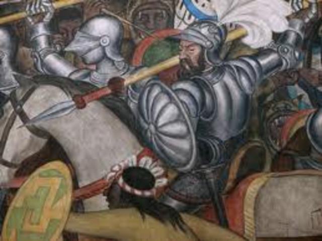 Spanish defeate Aztecs.