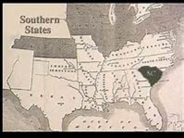 South Carolina secedes from the Union