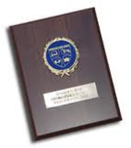 I got a student of the year award from the mayor