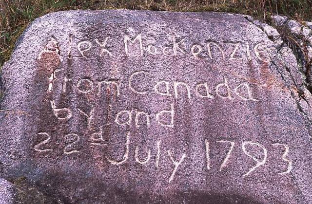 Alexander Mackenzie Reaches the Pacific Coast