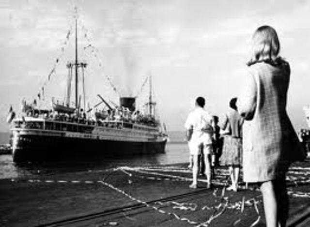 After four weeks, the ship docked in Durban. From there, they travelled to Johannesburg.