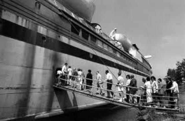 Judy is taken onto a Ship dressed as a boy so her father and Freda can sneak her out of the country. They lock her in the cabin for the whole trip (4 weeks)