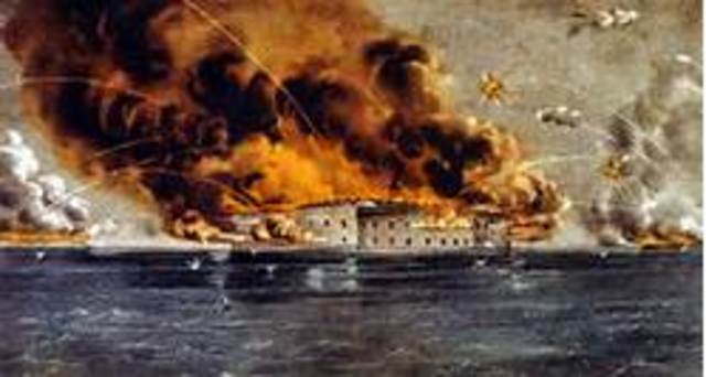 Battle at fort sumter