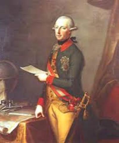 Catherine, King Frederick II of Prussia, and Emperor Joseph II of Austria hungrily eyed Poland