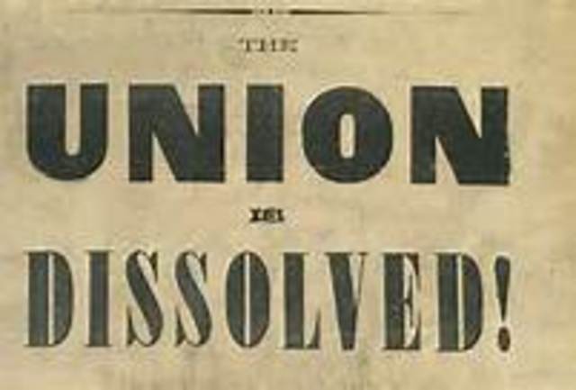 South Carolina secedes from the US