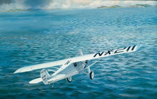 First nonstop solo flight across the Atlantic