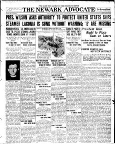 President Wilson asks Congress to arm merchant ships