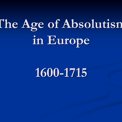 Timeline: World History Chapter 16 - Age of Absolutism