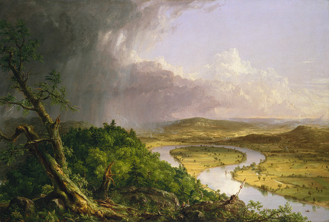 View from Mount Holyoke, Northampton, Massachusetts, after a Thunderstorm—The Oxbow
