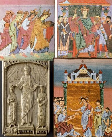 Gospel of Otto III - Death of Virgin Mary and Marriage of Otto II