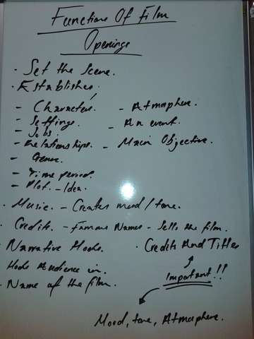 Key Features to a Film Opening