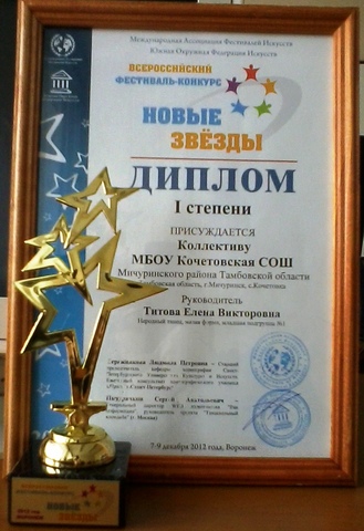 1 место во Всероссийском конкурсе