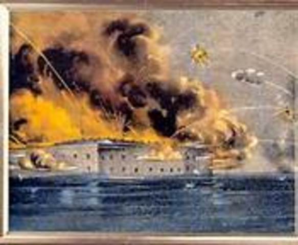 Battle at fort sumter
