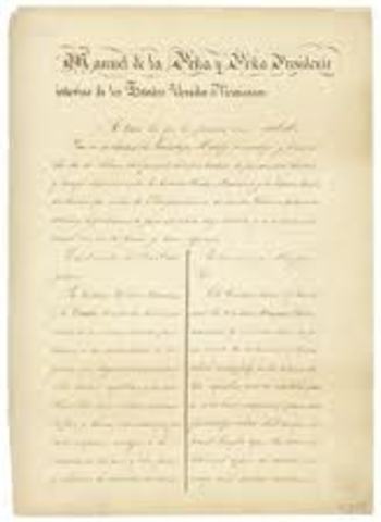 Mexico signed the Treaty of Hadulupe Hidalgo.