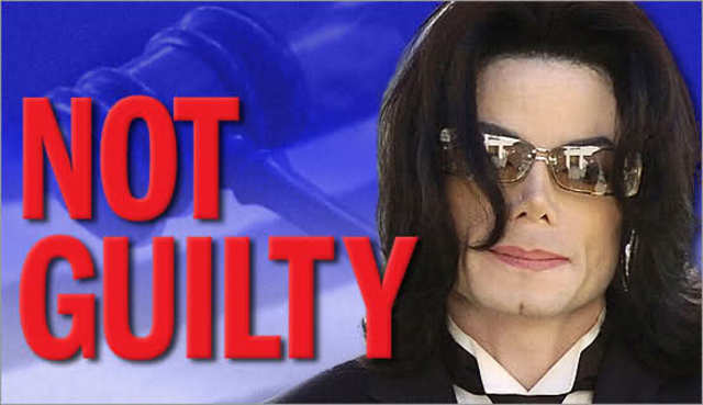 Michael Jackson is found not guilty of Child Molestation Charges.