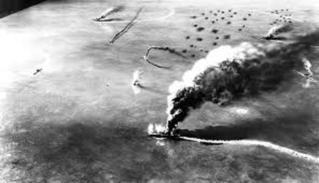 USA defeated the Japanense navy at the Battle of Midway Following the victory, the US navy was able to push back