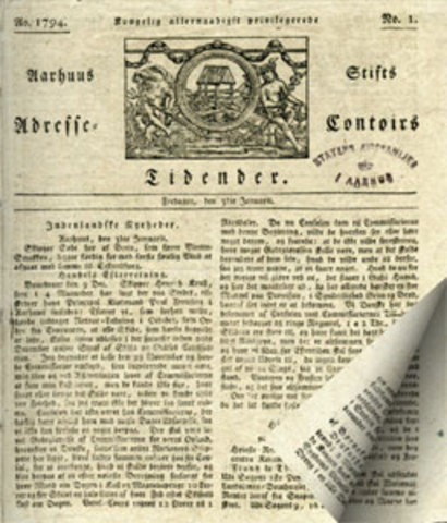 Den første avis i DK udkommer