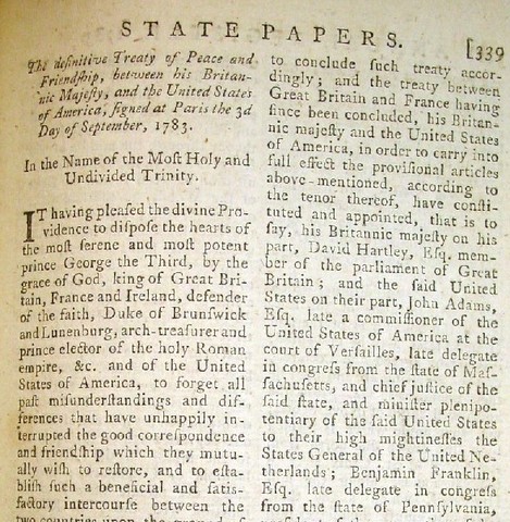 Negotiate treaty of peace with england
