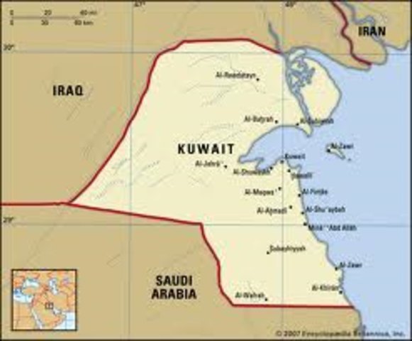Iraq invades Kuwait