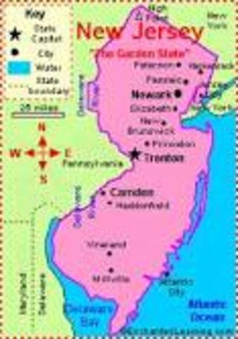 New Jersey John Berkeley and George Cartert: In 1664 the Duke of York gave a portion to them