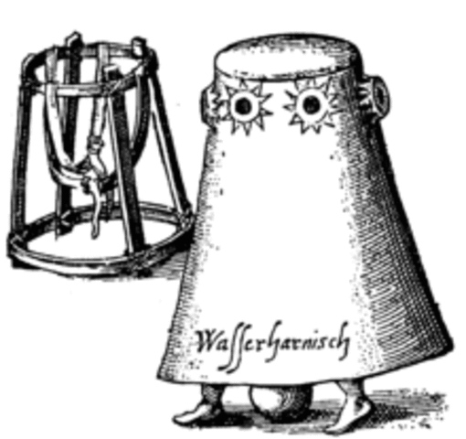 The German Inventor Kessker introduced his  diving bell.
