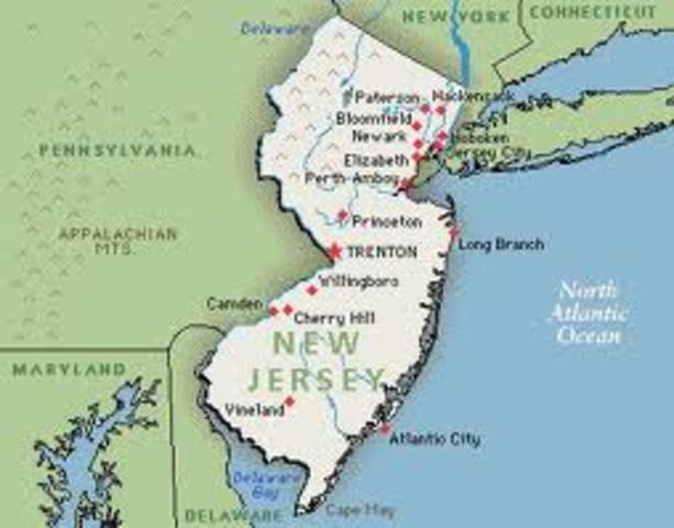 New Jersey founded for a place for new religion founded by John Berkley and George Carteret