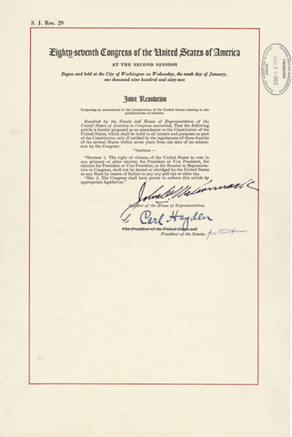 24th Amendment to the Constitution