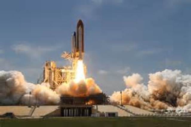 First flight of space shuttle Atlantis