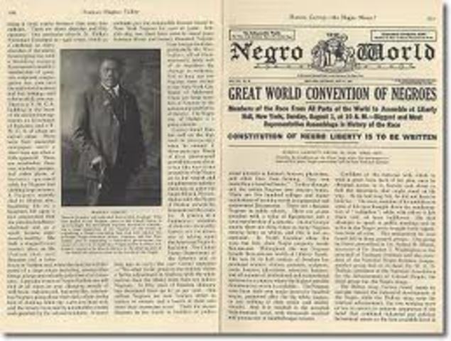 Marcus Garvey issues declaration of the rights of the negro people of the world