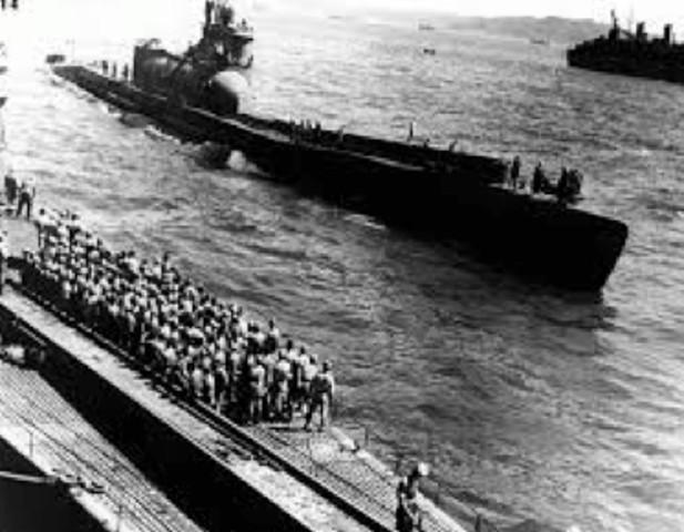 Japanese submarines depart.