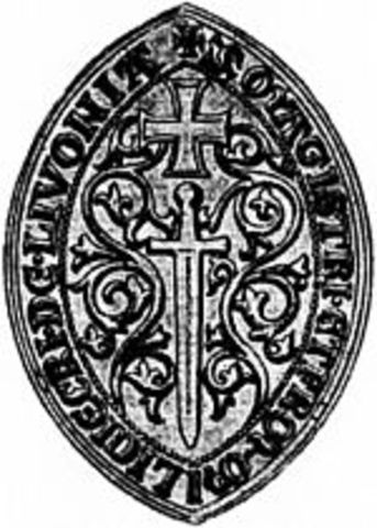 Образование Ордена меченосцев.