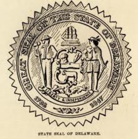 Delaware William Penn the Douk of york gave his friend land