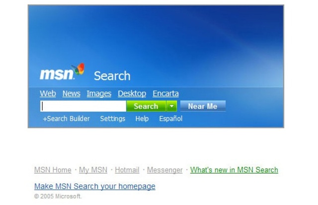 MSN Search primer buscador de Microsoft