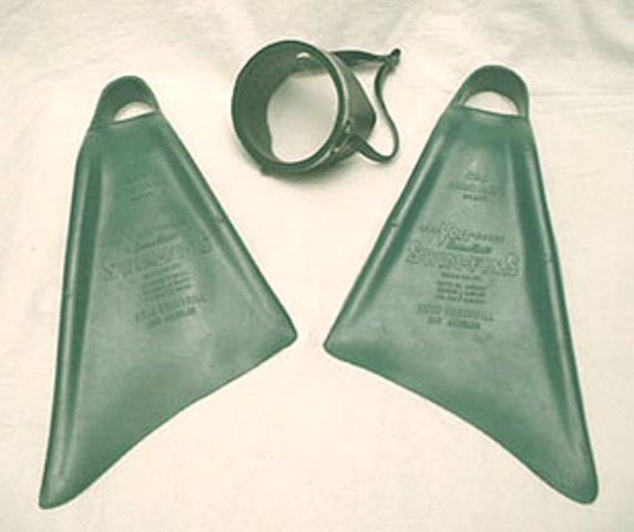Owen Churchill's swim fins.