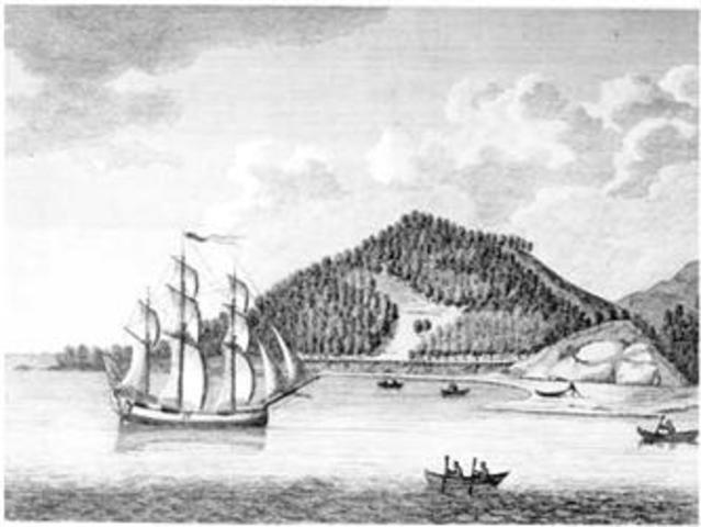 Coal mining begins at coal Harbor on the kenai peninsula