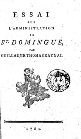 Publication "Essai sur l'administration de St Domingue"
