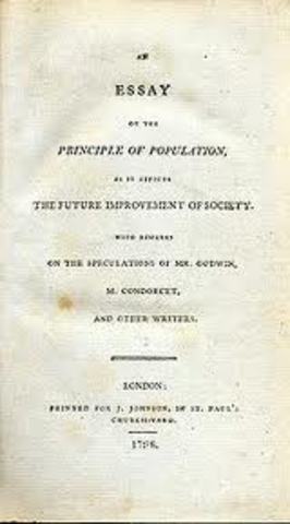 Malthus Publishes his idea