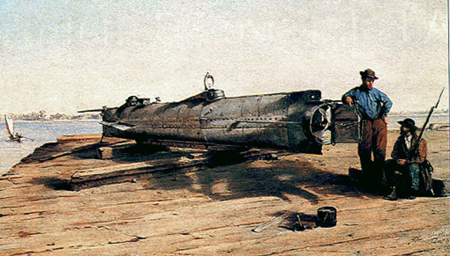 The Confederate vessel Hunley makes the first successful submarine attack in history.