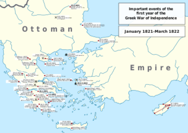 Greece revolts and becomes independent